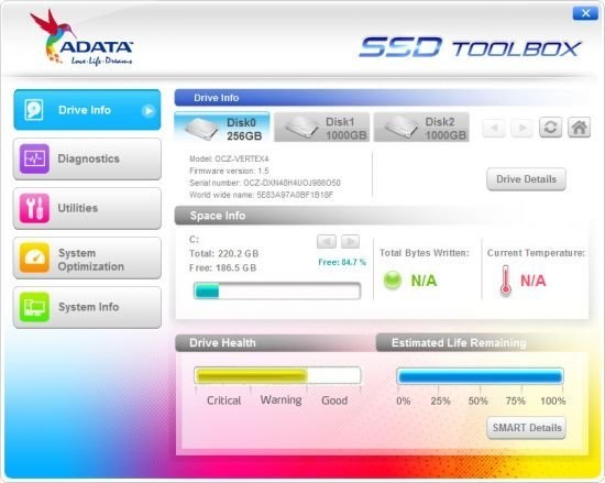 A DATA SSD ToolBox